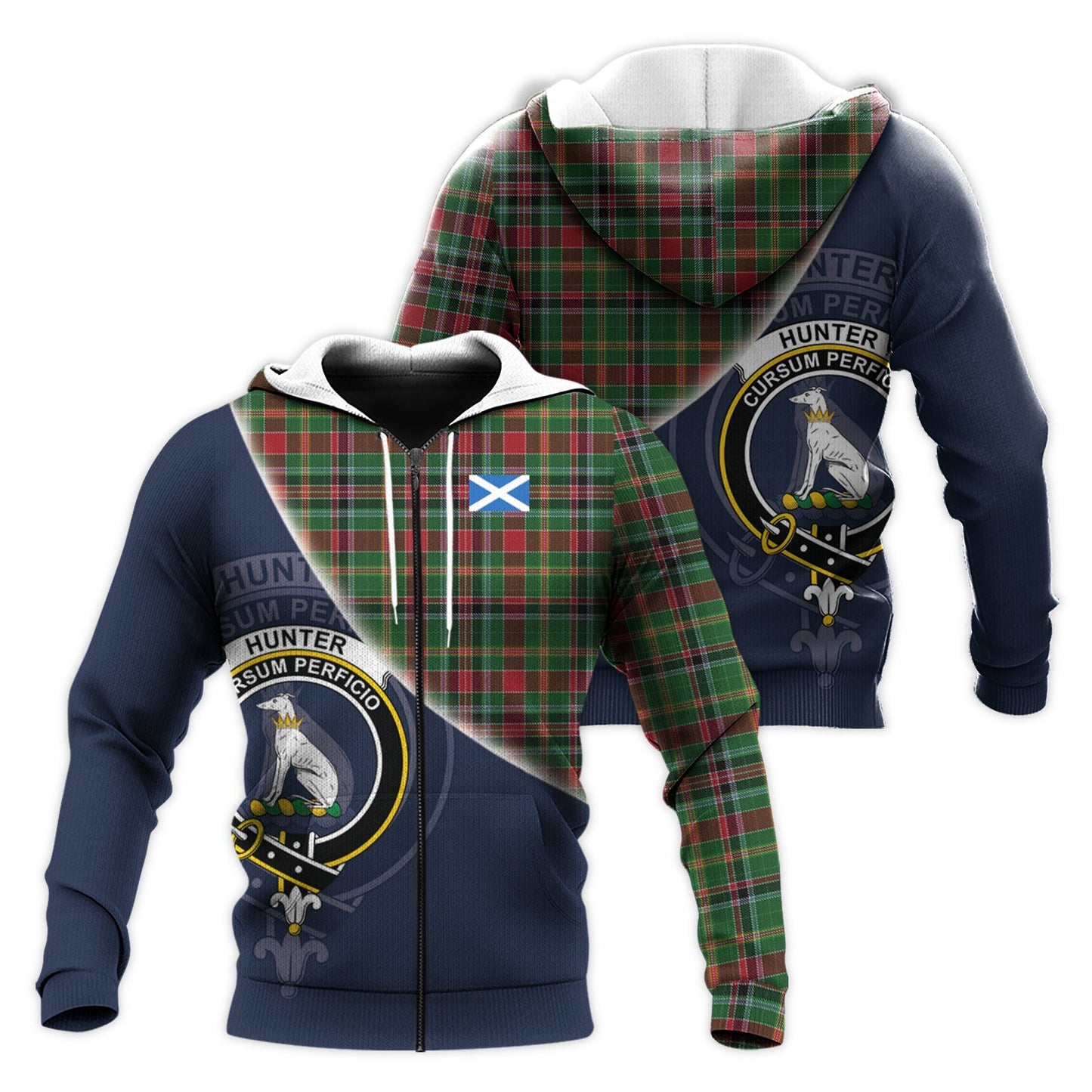 Printivon Hunter Wilsons Tartan Scottish Crest Hoodie