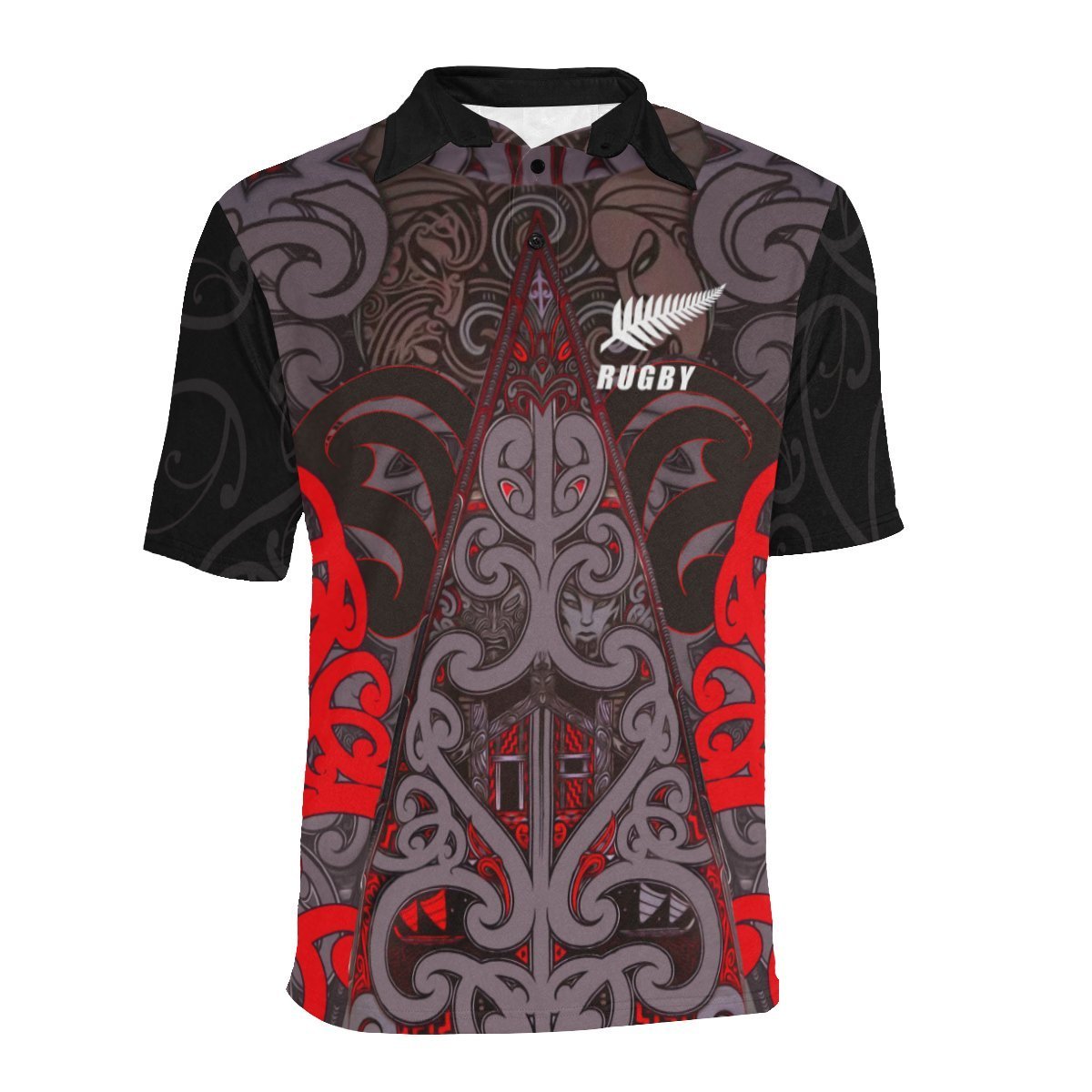 New Zealand Maori Rugby Polo T Shirt