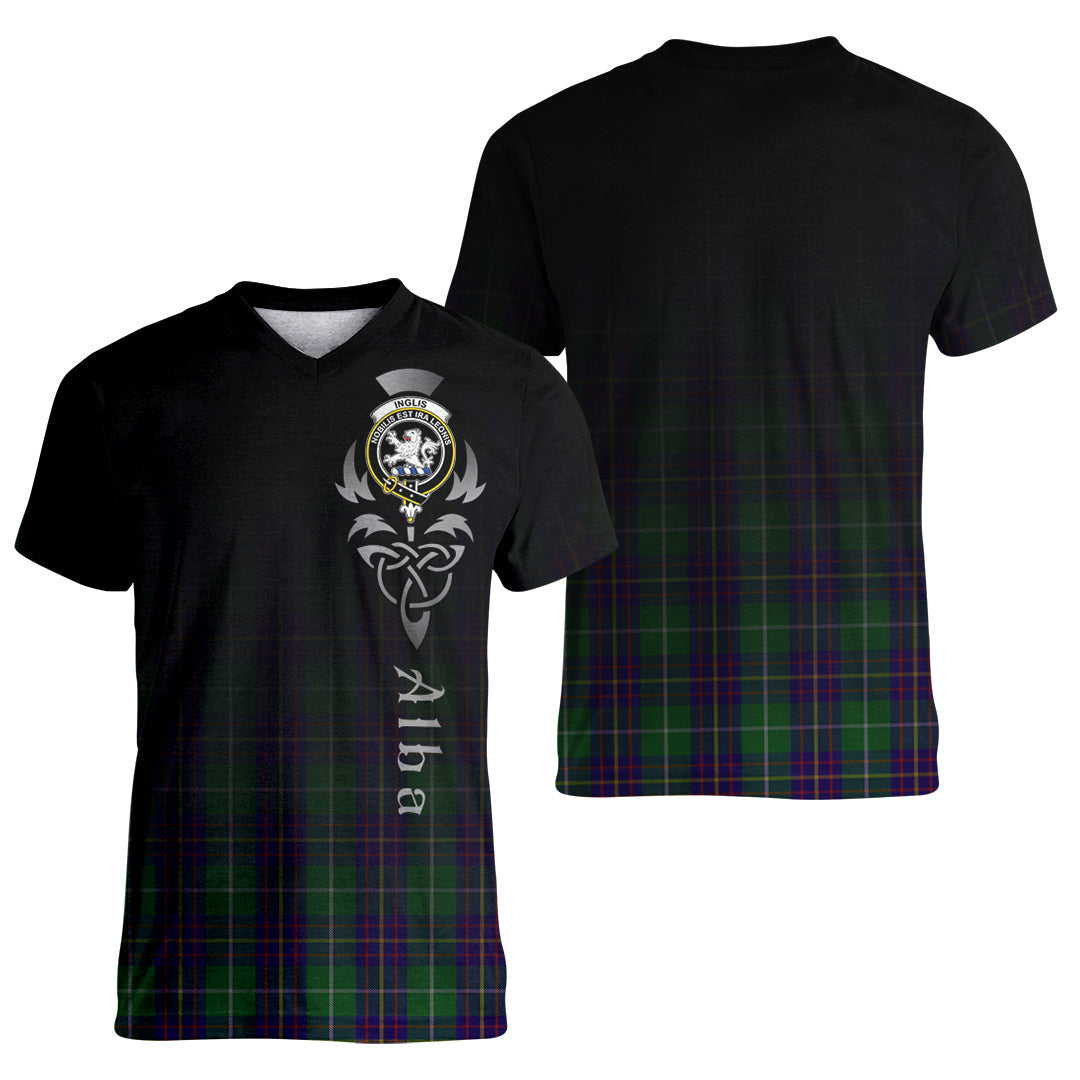 Printivon Inglis Tartan Crest Alba Celtic T Shirt