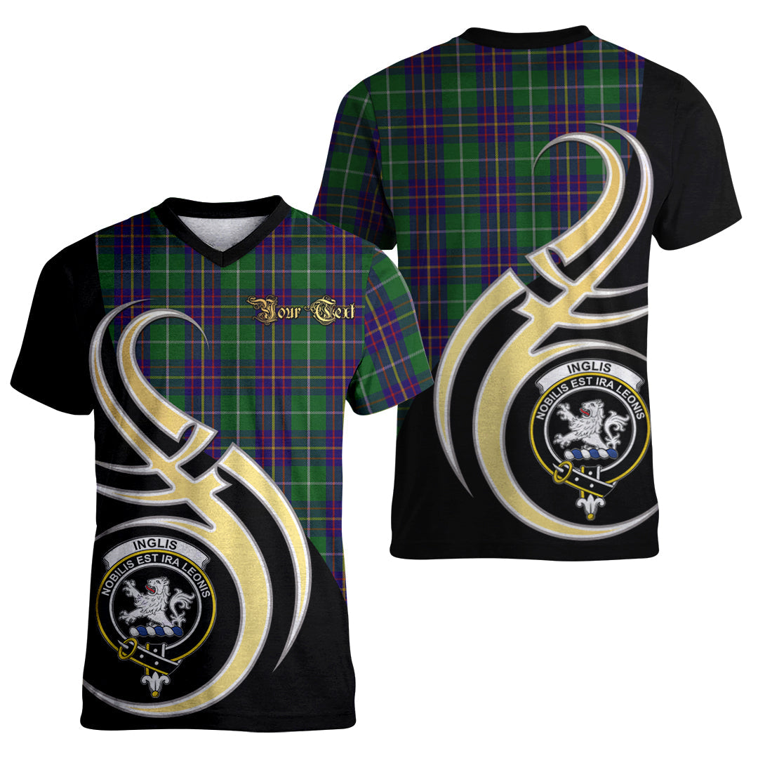 Printivon Inglis Tartan Crest Believe In Me T Shirt