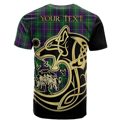 Printivon Inglis Crest Celtic Wolf Tartan T Shirt Custom Your Text