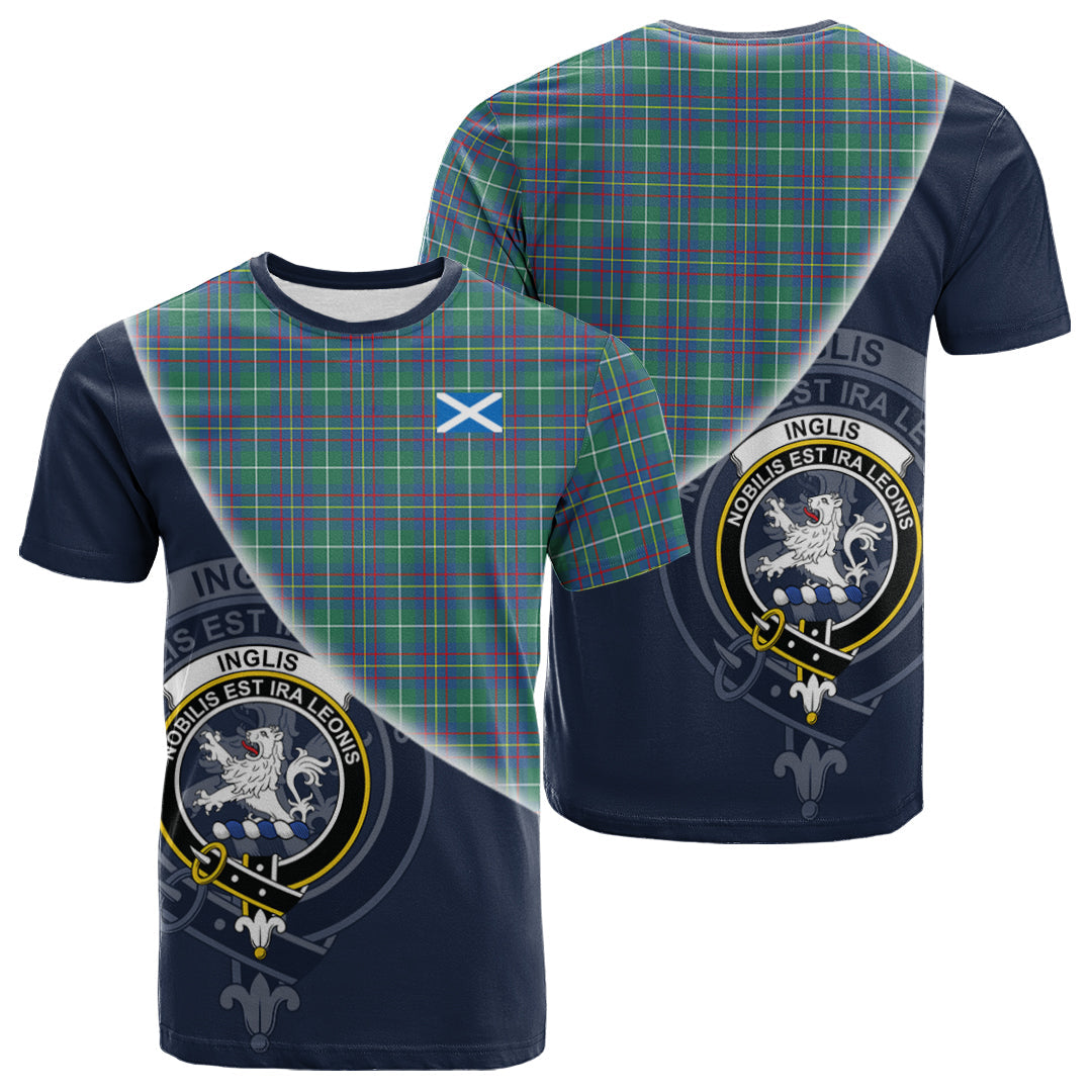 Printivon Inglis Ancient Tartan Scottish Crest T Shirt