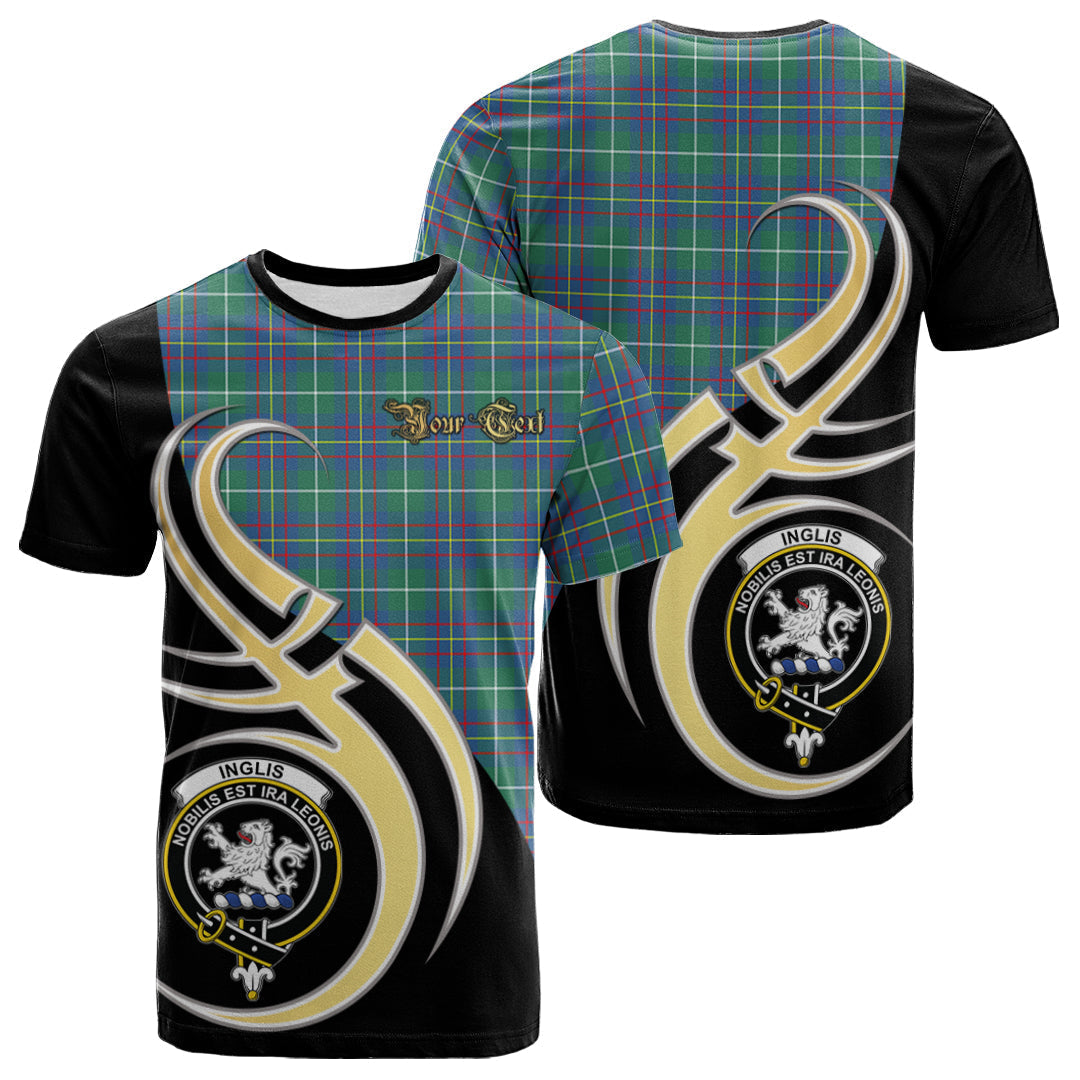 Printivon Inglis Ancient Tartan Crest Believe In Me T Shirt