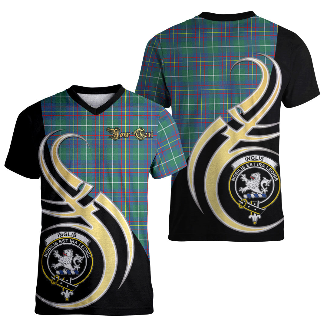 Printivon Inglis Ancient Tartan Crest Believe In Me T Shirt