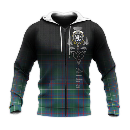 Printivon Inglis Ancient Tartan Crest Alba Celtic Hoodie