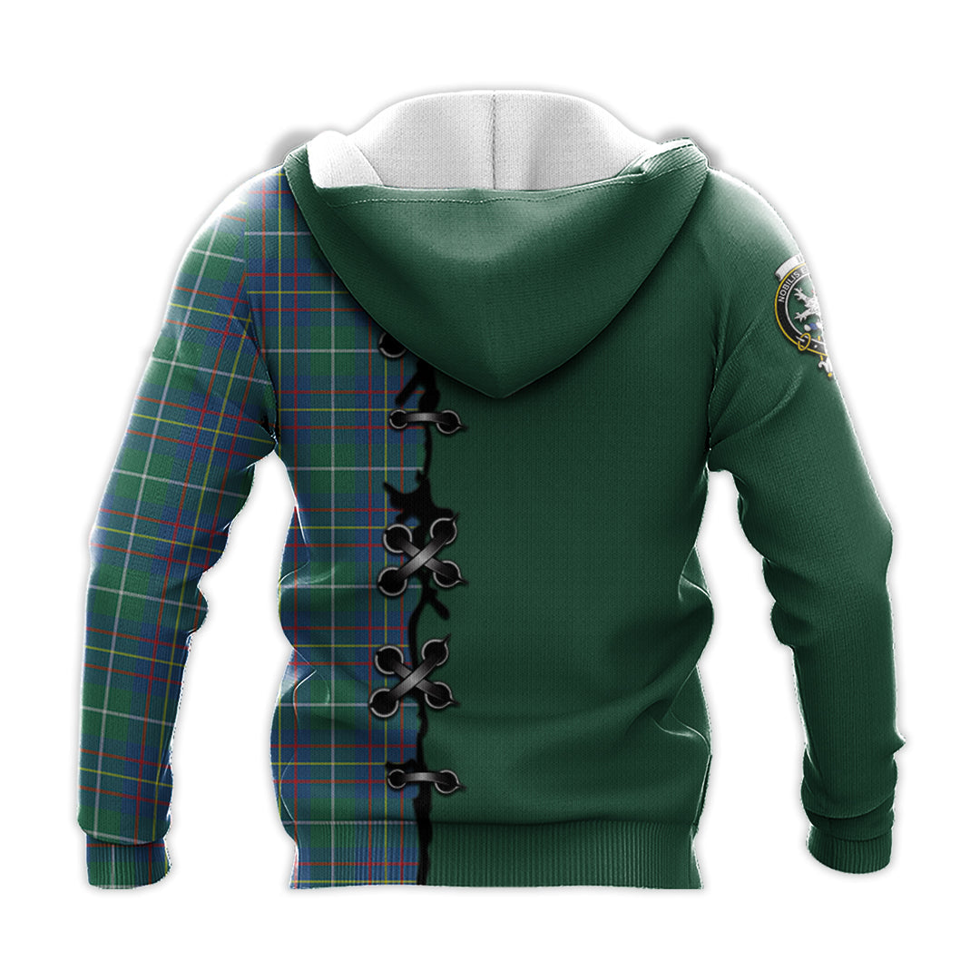 Printivon Inglis Ancient Tartan Hoodie Lion Rampant And Celtic Thistle Style