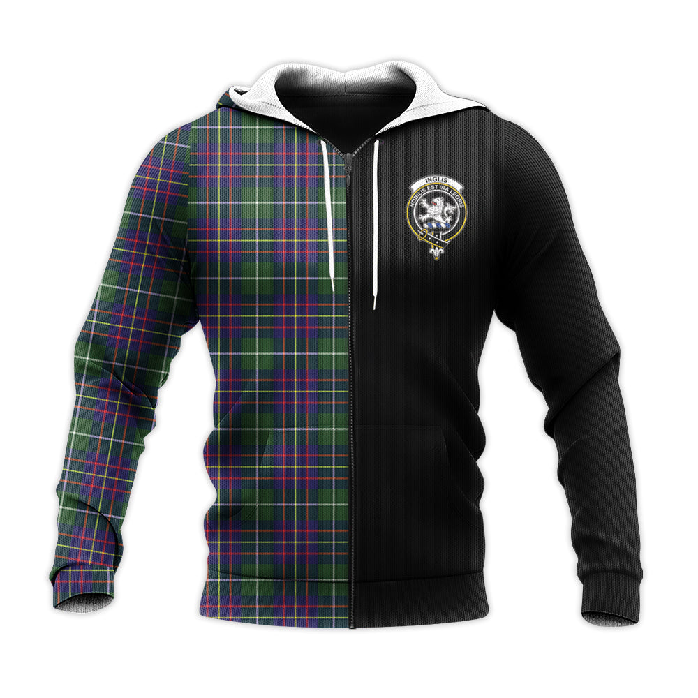 Printivon Inglis Modern Tartan Personalize Half Hoodie