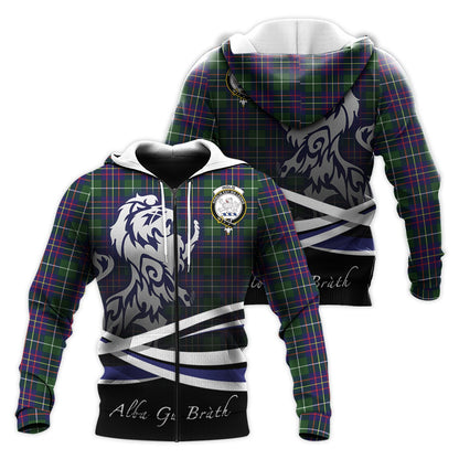 Printivon Inglis Modern Tartan Scottish Lion Hoodie