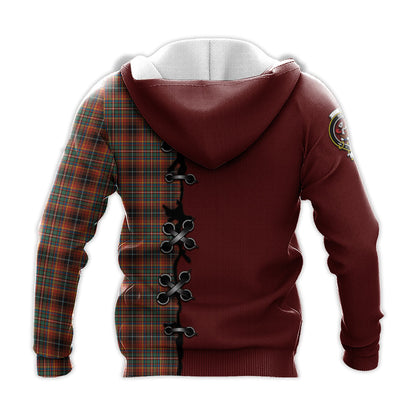 Printivon Innes Ancient Tartan Hoodie Lion Rampant And Celtic Thistle Style