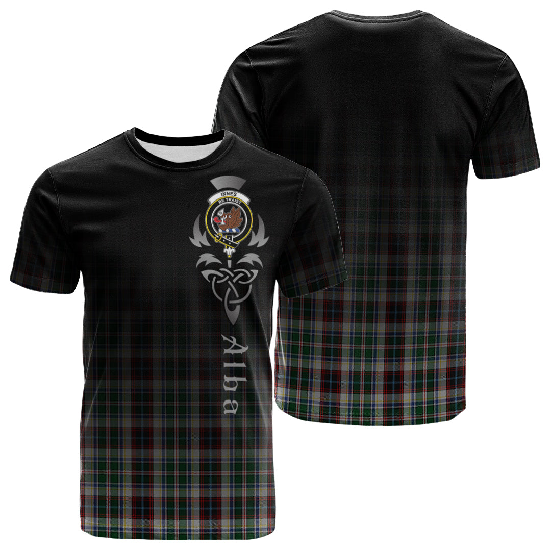 Printivon Innes Dress Tartan Crest Alba Celtic T Shirt