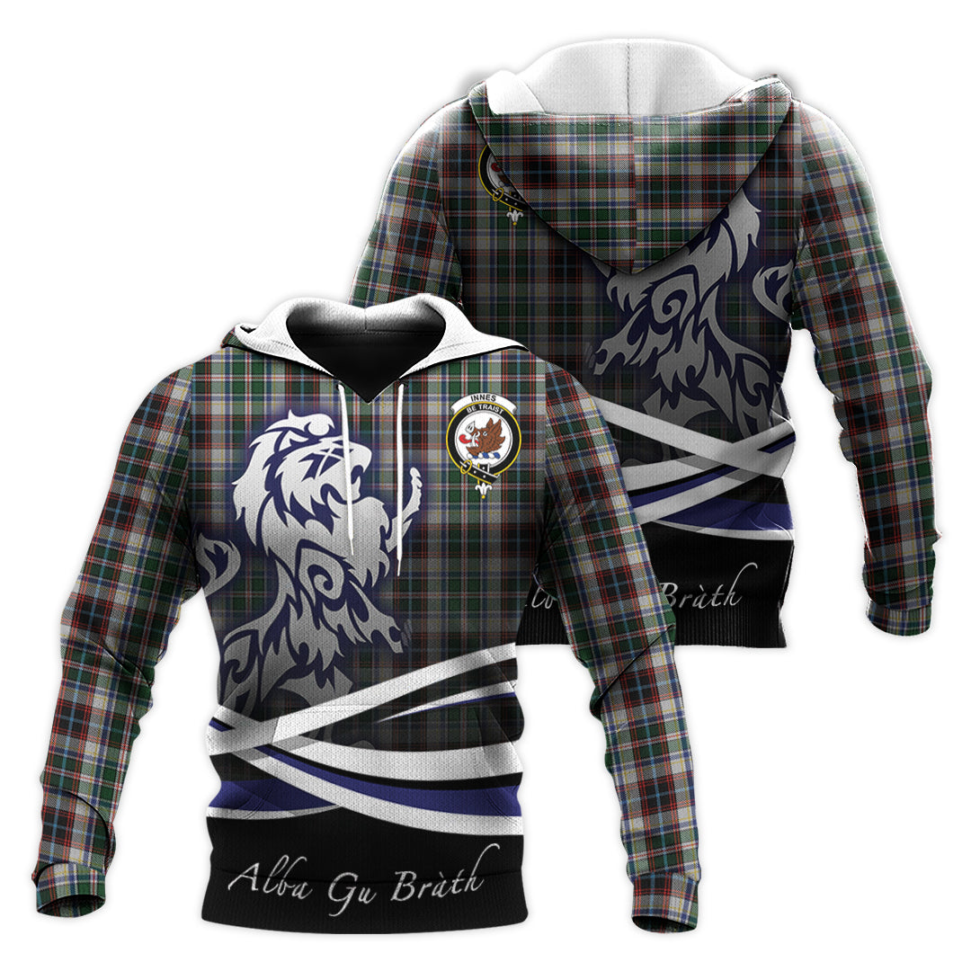 Printivon Innes Dress Tartan Scottish Lion Hoodie