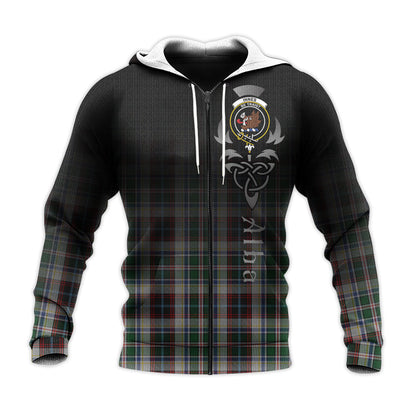 Printivon Innes Dress Tartan Crest Alba Celtic Hoodie