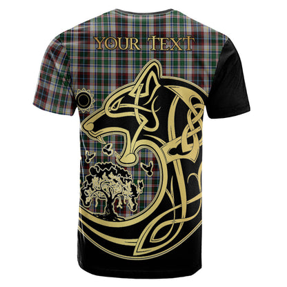 Printivon Innes Dress Crest Celtic Wolf Tartan T Shirt Custom Your Text