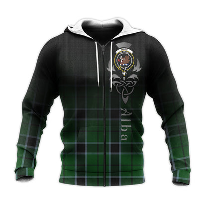 Printivon Innes Hunting Tartan Crest Alba Celtic Hoodie