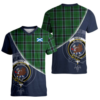 Printivon Innes Hunting Tartan Scottish Crest T Shirt