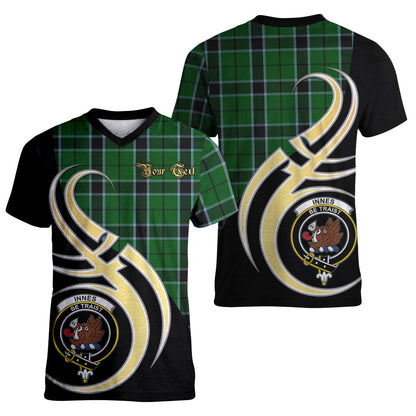 Printivon Innes Hunting Tartan Crest Believe In Me T Shirt