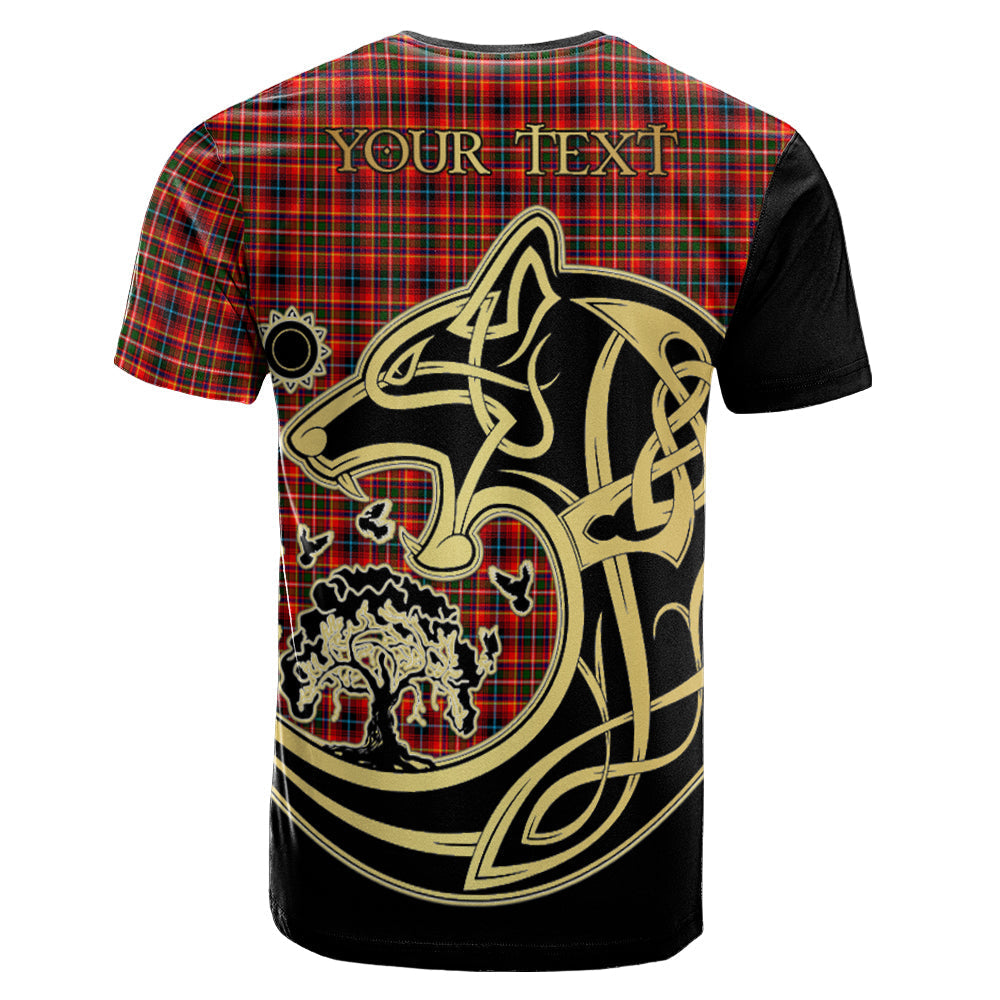 Printivon Innes Modern Crest Celtic Wolf Tartan T Shirt Custom Your Text