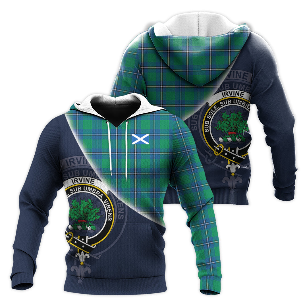 Printivon Irvine Ancient Tartan Scottish Crest Hoodie