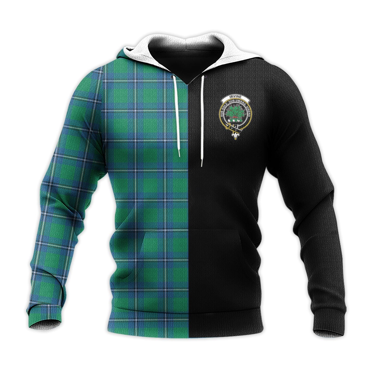 Printivon Irvine Ancient Tartan Personalize Half Hoodie