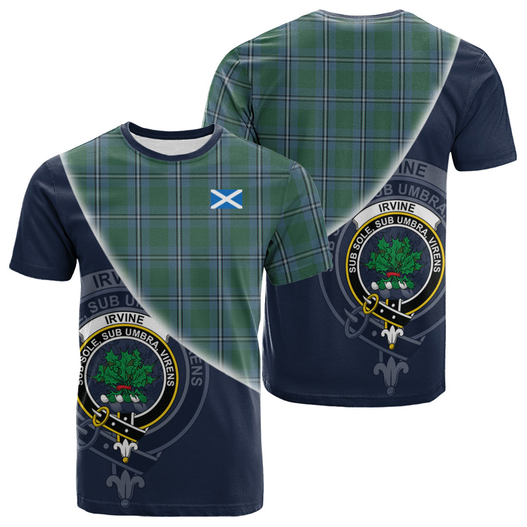 Printivon Irvine of Drum Tartan Scottish Crest T Shirt