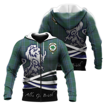 Printivon Irvine Of Drum Tartan Scottish Lion Hoodie