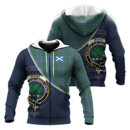 Printivon Irvine Of Drum Tartan Scottish Crest Hoodie