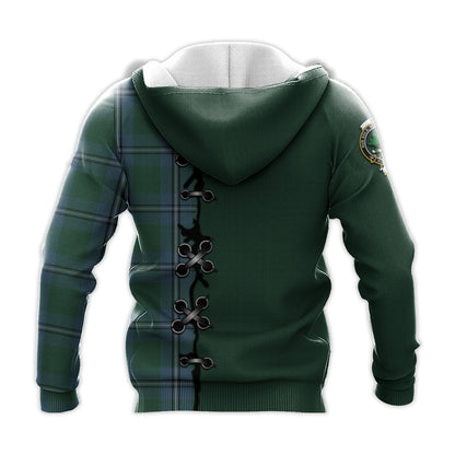Printivon Irvine Of Drum Tartan Hoodie Lion Rampant And Celtic Thistle Style