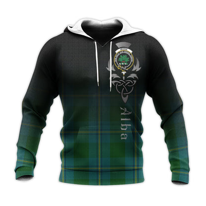 Printivon Irving Of Bonshaw Tartan Crest Alba Celtic Hoodie