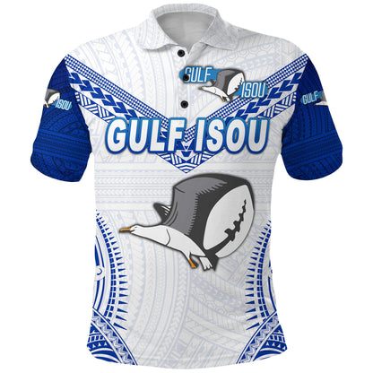 Custom Personalised Papua New Guinea PRK Gulf Isou Polo Shirt Rugby Original Style - White, Custom Text And Number