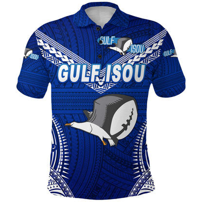 Papua New Guinea PRK Gulf Isou Polo Shirt Rugby Original Style - Blue