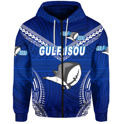 Papua New Guinea PRK Gulf Isou Zip Hoodie Rugby Original Style Blue