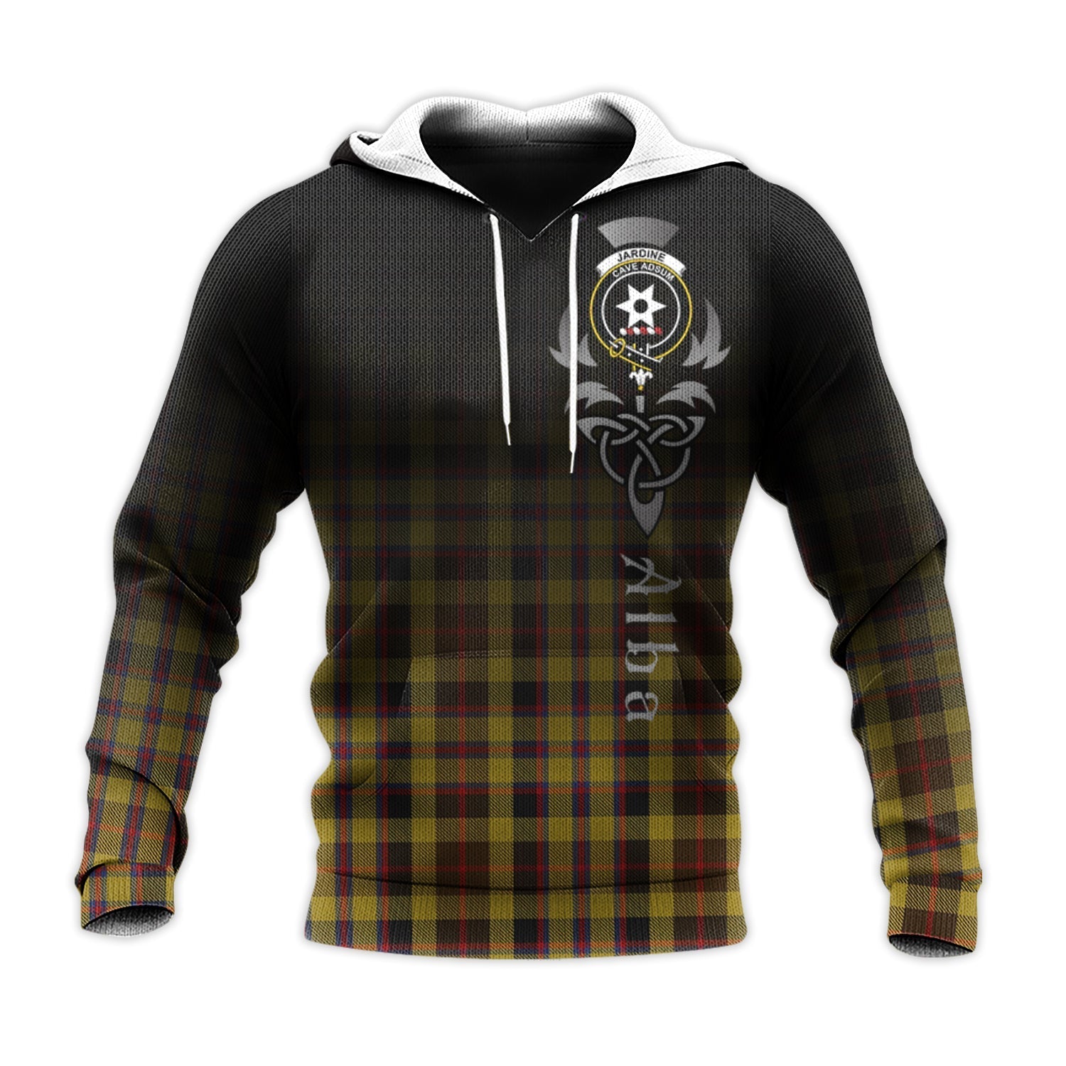 Printivon Jardine Tartan Crest Alba Celtic Hoodie