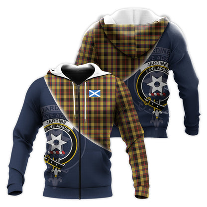 Printivon Jardine Tartan Scottish Crest Hoodie
