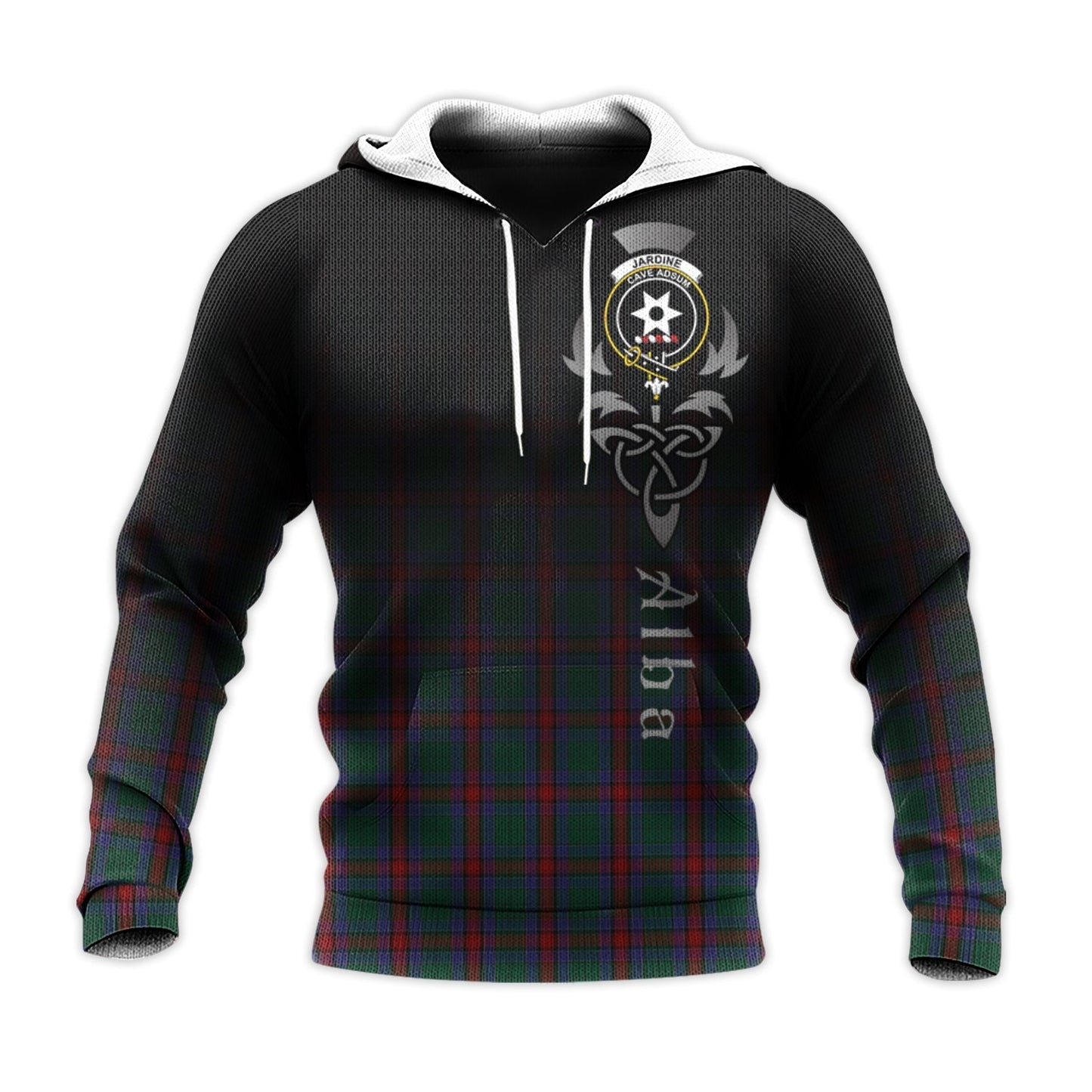 Printivon Jardine Dress Tartan Crest Alba Celtic Hoodie