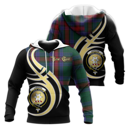 Printivon Jardine Dress Clan Believe In Me Crest Tartan Knitted Hoodie Custom Your Text
