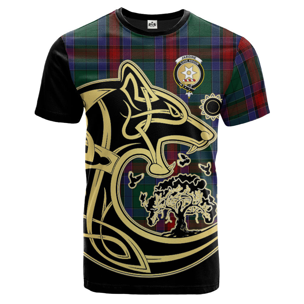 Printivon Jardine Dress Crest Celtic Wolf Tartan T Shirt Custom Your Text
