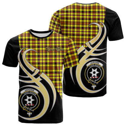 Printivon Jardine Modern Tartan Crest Believe In Me T Shirt
