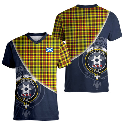 Printivon Jardine Modern Tartan Scottish Crest T Shirt