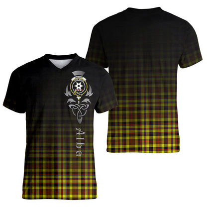 Printivon Jardine Modern Tartan Crest Alba Celtic T Shirt