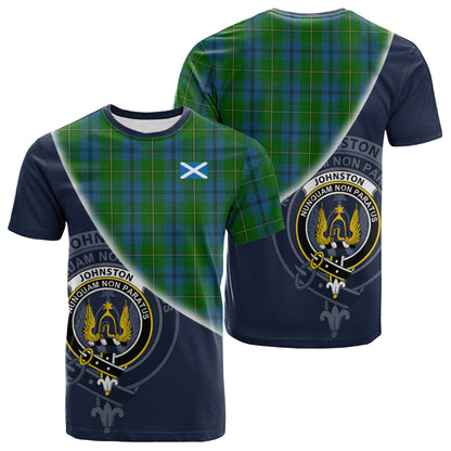 Printivon Johnston Tartan Scottish Crest T Shirt