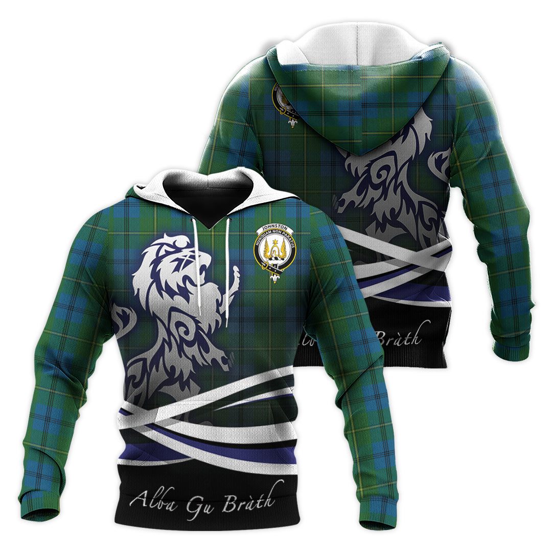 Printivon Johnston Tartan Scottish Lion Hoodie