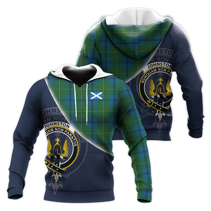Printivon Johnston Tartan Scottish Crest Hoodie