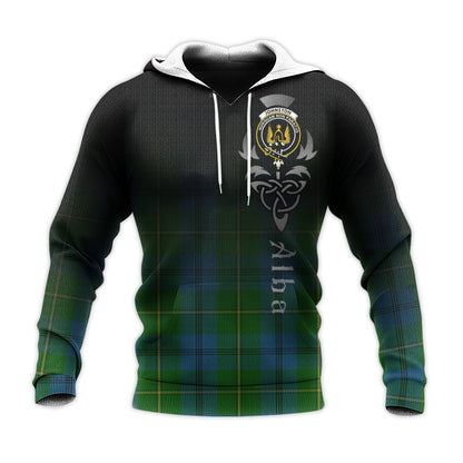 Printivon Johnston Tartan Crest Alba Celtic Hoodie