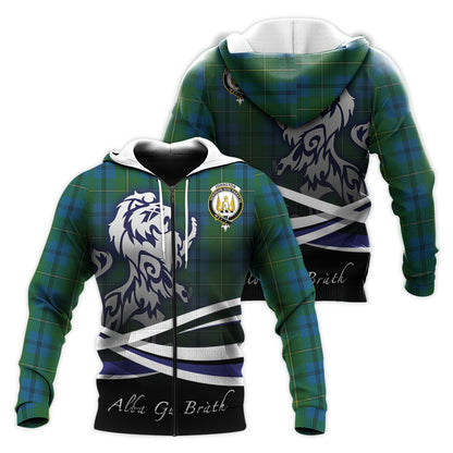 Printivon Johnston Tartan Scottish Lion Hoodie