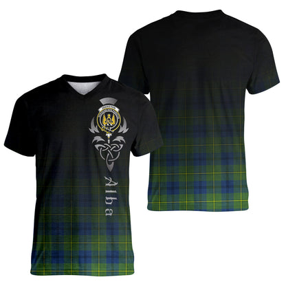 Printivon Johnston Ancient Tartan Crest Alba Celtic T Shirt