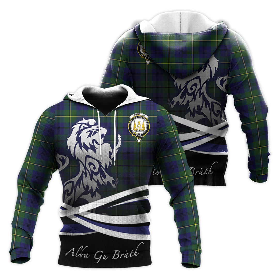 Printivon Johnston Modern Tartan Scottish Lion Hoodie