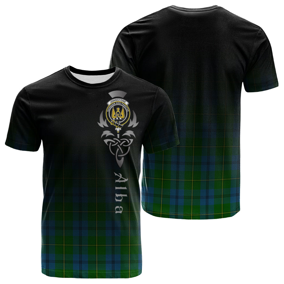 Printivon Johnstone Tartan Crest Alba Celtic T Shirt