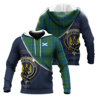 Printivon Johnstone Tartan Scottish Crest Hoodie
