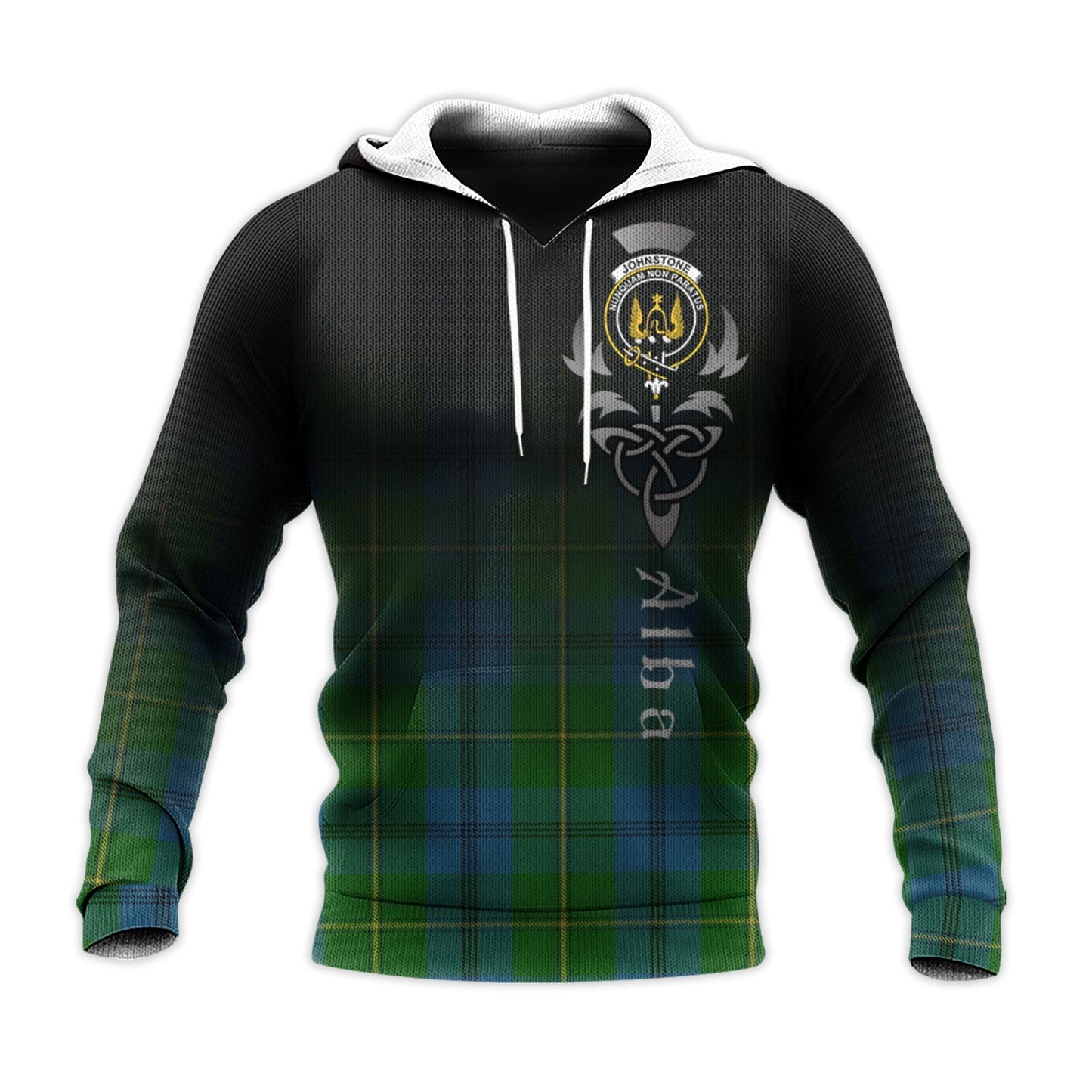 Printivon Johnstone Tartan Crest Alba Celtic Hoodie