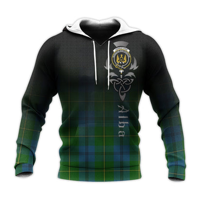 Printivon Johnstone Tartan Crest Alba Celtic Hoodie